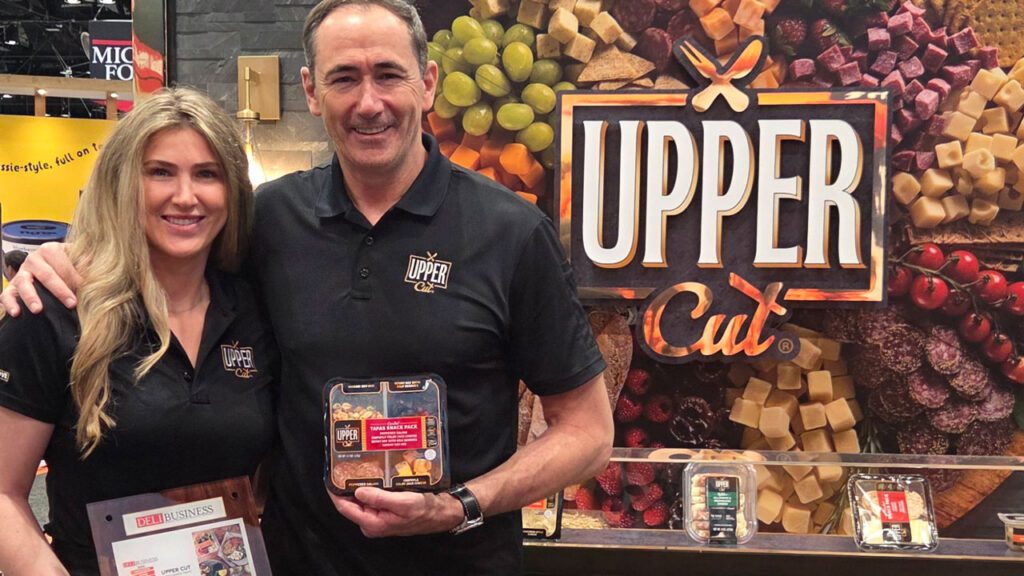 Nicole Parker, owner and COO, FoodStory Brands, is pictured with Jay Whitney, co-founder and CMO, FoodStory Brands, who owns Upper Cut.